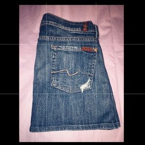 Seven For All Mankind Jean Mini Skirt